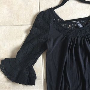 black lace babydoll dress/ tunic